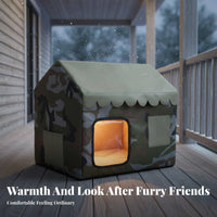 Enclosed Cooling Kennel Easy Assembly Feline House Spacious Interior Portable for Indoor, Trip