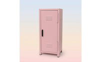 Desktop Storage Cabinet Metal Mini Locker Cabinet with Single Door Compact Narrow for Office, Vanity