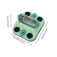 Mental-Stimulating Slow Feeder Puzzle Boredom-Relief Dog Puzzle Toy Indoor Slow Feeder with Clear Chamber Long-Lasting for Dogs