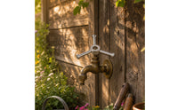 Copper Faucet Replacement Handle Threaded Three-Spoke Faucet Handle Corrosion-Resistant Hardware Sleek for DIYers