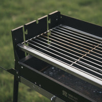 Adjustable Height Charcoal Grill with Side Shelves Foldable Charcoal Grill with Side Shelf Heavy Duty Long-Lasting for Families