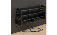Heavy-Duty Power Tool Organizer with Power Strip Space-Saving Drill Holder with Charging Station Allall-in-One for Mechanics, Workshop