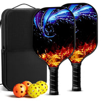 Fiberglass Pickleball Paddle Set with Balls and Bag