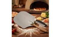 Pizza Peel with Wood Handle Easy to Clean Pizza Peel Metal Tool for Home Chefs