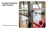 Luxury Reformer Combo Aluminum Alloy Frame Pilates Reformer Bed Includes All Accessories Pilates Posture Alignment Bed for Experts, Gym, Recovery