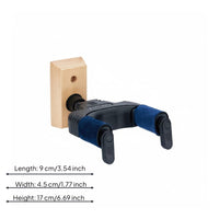 Secure Hold Self-Locking Guitar Hanger Stable Self-Locking Guitar Wall Mount Space Saving Instrument Wall Cradle Easy Installation for Practice Room, Studio, Stage