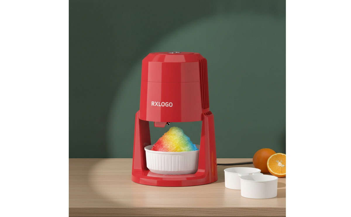 Electric Shaved Ice Machine Countertop Ice Shaver with Molds Single-Touch Mold Low-Noise for Families