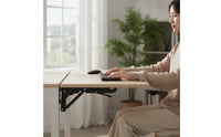 2 Pieces Under Desk Keyboard Tray Support Bracket Adjustable Desk Bracket with Clamp Heavy-Duty Tray for Telecommuters