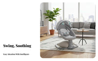 Bluetooth Enabled Automatic Rocking Cradle Adjustable BA and Ckrest Electric Baby Cradle Lie-Flat Position Infant Rocker Built-in Music for Infants, Newborns, Toddlers, Rest Time, Living Room, Bedroom, Indoors