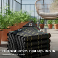 Protection Sunshade Net Heat Insulating Black Sunblock Cloth High Density Garden Shade Mesh Heavy Duty for Balcony, Carport