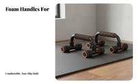 2 Pieces H-Shaped Press-up Rack Non-Slip Press-up Stands Pushup Stand Stable Design Foam Grip Chest Exerciser Portable for Men