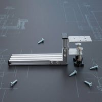 Adjustable L-Shaped Bracket with Mounting Plates Rigid Handbrake Mount Bracket Firm Handbrake Mount Easy to Install for Desk Setup