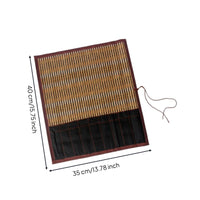 Portable Bamboo Brush Roll Safeguarding Bamboo Brush Mat Long-Lasting Art Supply Lightweight for Calligraphers, Artists, Travel