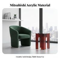 Modern Minimalist Wavy Pedestal Side Table Space-Saving Indoor Furniture Multi-Purpose Small Stool Creative Sculptural Design for Apartment Dwellers, Interior Designers, Living Room, Bedroom, Entryway, Balcony