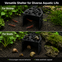 Aquatic Habitat Shelter, Small Synthetic aquatic habitat Cave for Turtle & Amphibian, Hiding Place, Breeding Decoration
