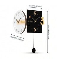 Double Sided Corner Wall Clock Geometric for Hallway, Entryway