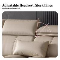 Adjustable Headrest Sofa damage-resistant Resistant Living Room Seating Minimalist Design Couch for Families, Adults, Lounge Area, Apartment, Home Theater