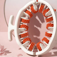Soft Silicone Rollers Circular-Shaped Leg Roller Deep Tissue Massage Clamp Leg Massager Detachable Handle Encircling Muscle Roller for Gym