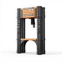 Telescoping Folding Ladder, Multi-Function, Anti-Slip Steel