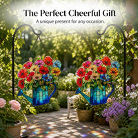 Decorative Stained Glass Wall Vase / Watering Can for Garden & Patio