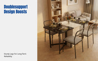 Folding Dining Table, Space-Saving Extendable Table, Mobile Rectangular Sideboard, Modern Minimalist, Small Apartment