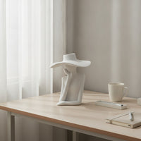 Abstract Vase with Hollow Top Minimalist Human Figure Sculpture Sculptural Decorative Ornament for Tabletop