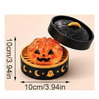 5 Pieces Stretchy Ghost Dumpling Squishy Glossy Press Toy with Tray Fidget Ghost Squishy Sensory for Party Favors