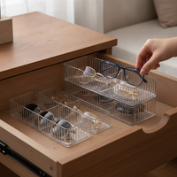 Stackable Clear Drawer Organizer for Cosmetics, Stationery, and Kitchen Tools