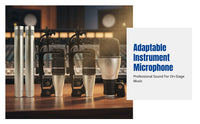 Instrument Microphone, Active Pickup for Jazz Drum, Keyboard, Erhu, Guitar, Stage Recording, Metal Body, Cardioid, Low Noise