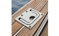 Countersunk Holes Recessed Pull Handle Polished Metal Flush-Mount Handle U-Shaped Marine Hardware Round Grip for Hatches, Deck Panels, RV Doors