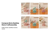 Rotating Jewelry Box Ornamental Horse Jewelry Box Sturdy Accessory Holder