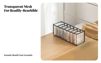 3 Pieces Underwear Compartment Box Set foldable Drawer Divider Foldable