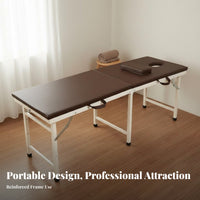 Lightweight Portable Massage Table Sturdy Support Folding Massage Bed Versatile Foldable Beauty Bed Heavy Duty for Estheticians, Physical Therapists, Lash Technicians, Salon, Facials, Medical Facility