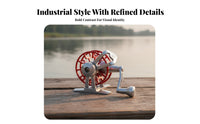 Side Release Switch Winter Fishing Reel Silver Frame Drag Adjustment Reel Compact Metal