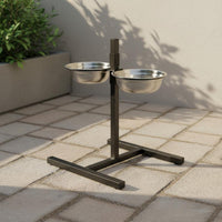 Stable Base Stainless Steel Dog Bowl Set Sturdy Elevated Pet Bowl Set Easy to Clean Raised Pet Feeder Rust-Resistant