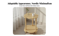 Space-Saving 2-Tier Accent Table Minimalist Aesthetic Two-Tier Scalloped Stand Versatile Use Nightstand Accessible Storage for Apartment Dwellers, Homeowners, Students, Living Room, Balcony, Bedroom, Small Areas