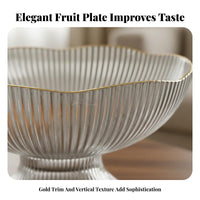 With Drainer Fruit Draining Bowl Elegant Design Snack Tray Versatile Snack and Appetizer Tray Easy to Clean for Living Room, Coffee Table, Party, Kitchen Counter