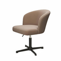 Adjustable Height Upholstered Low-Back Swivel Chair Ergonomic Backrest Seating Furniture Wide Stable Base Task Seat Easy to Clean for Students, Home Office Workers, Bedroom, Study Room, Studio, Medical Office