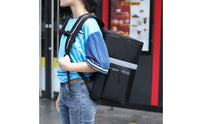 Food Delivery Backpack with Side Pockets Reflective Delivery Backpack with Frame Heavy-Duty for Couriers
