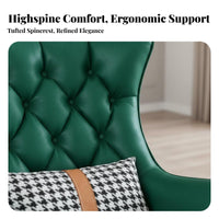 Nordic aesthetic Highspine high-back side chair Modern Minimalist Upholstered wraparound rear Chair Ergonomic Comfort Armchair Thickly Cushioned for Hotel Managers, Interior Designers, Homeowners, perusing corner, Lounge Area, Bedroom, Home Office