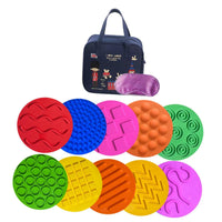 Sensory Foot Massage Mat Silicone Sensory Mat with Eye Mask for Playroom, Kids