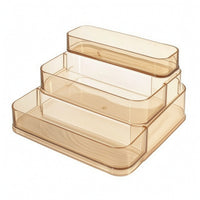 Acrylic Organizer with Trays Transparent Stepped Organizer Display Rack with Stepped Design Modern Shelf Easy to Clean