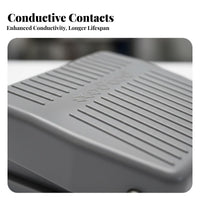 Heavy Duty Design Momentary Foot Switch Sturdy Construction Foot Pedal Switch Retardant Electrical Comp Single Nt Stable Output for Workshop Operators, DIY Enthusiasts, Factory, Assembly Line, Garage, Craft Room