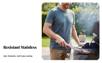 Stainless Steel Kitchen Tongs High Temperature Resistant Barbecue Grilling Tongs Kitchenware Anti-Scald Handle Dishwasher Safe