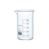 4 Pieces Clear Metric Markings Borosilicate Glass Beaker Writing Area Graduated Measuring Beaker Heat-Resistant