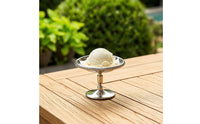 Vintage Dessert Cup with Pedestal Retro Stainless Steel Dessert Bowl Elegant Footed Bowl Long-Lasting for Hosts, Home Kitchen, Cafes