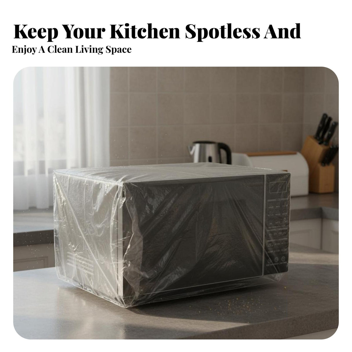 Kitchen Appliance Dust Cover Dustproof Small Appliance Protector Extra Large Clear Dust Cover for Homemakers, Renters, Home, Moving, Storage