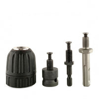 Metal Drill Chuck Kit Ribbed Self-Tightening Chuck Adapter Wear Resistant