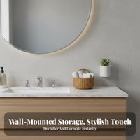 Ginger Garlic Storage Basket Space-Saving Wall Hanging Storage Basket Versatile for Washroom, Pantry