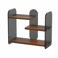 Multi Level Countertop Shelf Multifunctional Cosmetic Organizer Stand Modern Design Vanity Storage Rack for Makeup Enthusiasts, Office